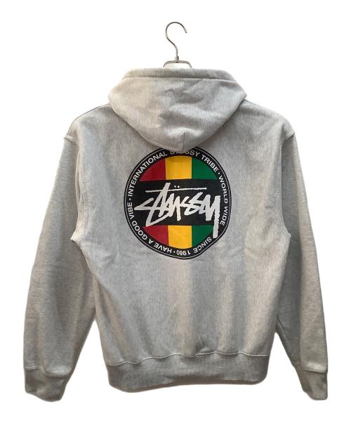 stussy（ステューシー）stussy (ステューシー) CLASSIC DOT HOODIE グレー サイズ:Lの古着・服飾アイテム