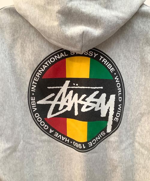 stussy（ステューシー）stussy (ステューシー) CLASSIC DOT HOODIE グレー サイズ:Lの古着・服飾アイテム