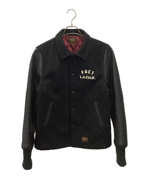FUCT SSDD（ファクト）FUCT SSDD (ファクト) ROLL IT UP STADIUM JACKET ブラック サイズ:Mの古着・服飾アイテム