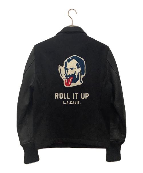 FUCT SSDD（ファクト）FUCT SSDD (ファクト) ROLL IT UP STADIUM JACKET ブラック サイズ:Mの古着・服飾アイテム