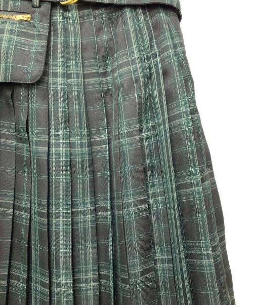 SR（シアー）SR (シアー) プリーツスカート グリーン サイズ:1の古着・服飾アイテム