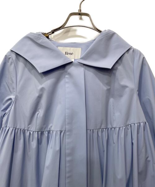 Rene（ルネ）Rene (ルネ) フード付コート スカイブルー サイズ:38の古着・服飾アイテム