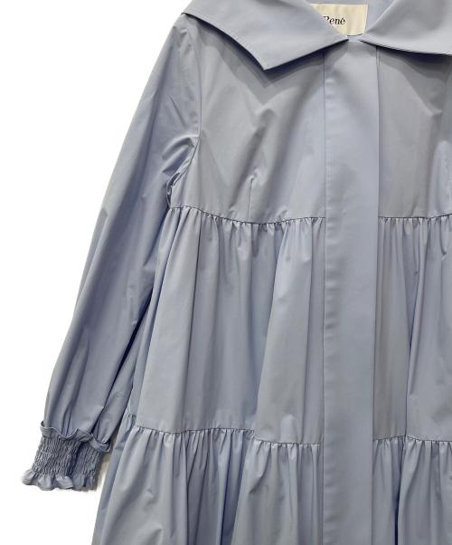 Rene（ルネ）Rene (ルネ) フード付コート スカイブルー サイズ:38の古着・服飾アイテム