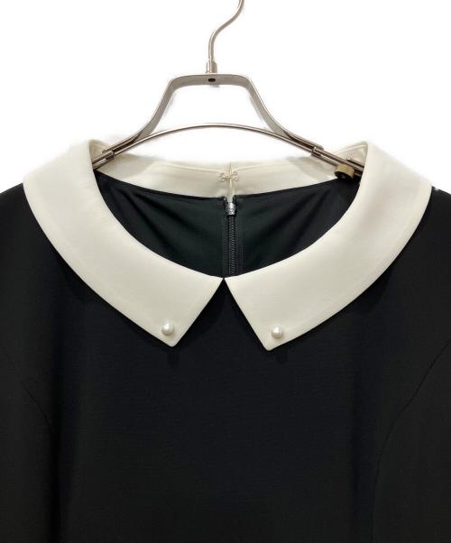 Rene（ルネ）Rene (ルネ) ノースリーブワンピース ブラック×ホワイト サイズ:38の古着・服飾アイテム