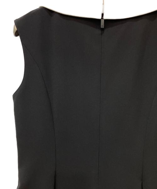 Rene（ルネ）Rene (ルネ) ノースリーブワンピース ブラック×ホワイト サイズ:38の古着・服飾アイテム