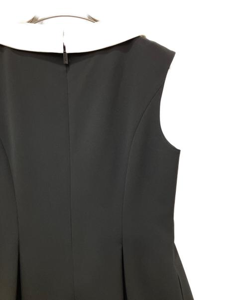 Rene（ルネ）Rene (ルネ) ノースリーブワンピース ブラック×ホワイト サイズ:38の古着・服飾アイテム