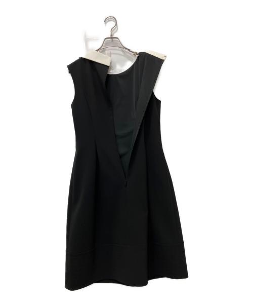 Rene（ルネ）Rene (ルネ) ノースリーブワンピース ブラック×ホワイト サイズ:38の古着・服飾アイテム
