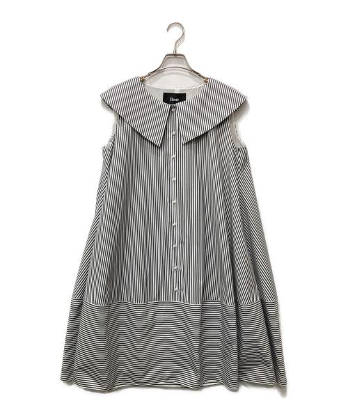 Rene（ルネ）Rene (ルネ) ノースリーブワンピース ホワイト×ブラック サイズ:38の古着・服飾アイテム