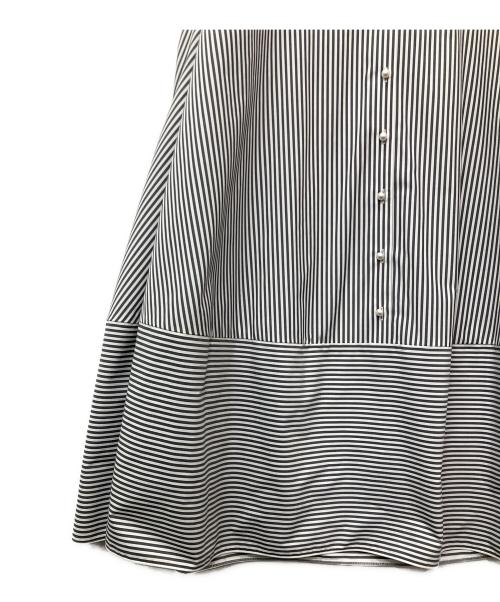 Rene（ルネ）Rene (ルネ) ノースリーブワンピース ホワイト×ブラック サイズ:38の古着・服飾アイテム