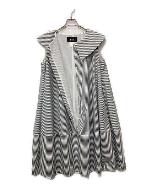 Rene（ルネ）Rene (ルネ) ノースリーブワンピース ホワイト×ブラック サイズ:38の古着・服飾アイテム