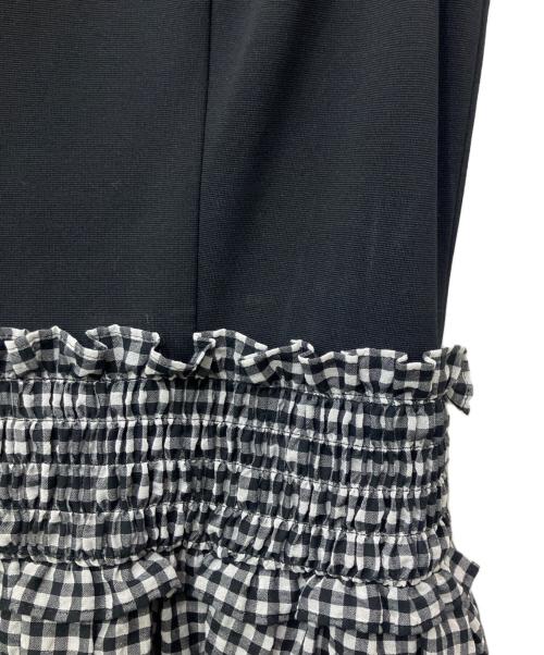 Rene（ルネ）Rene (ルネ) 半袖ワンピース ブラック×ホワイト サイズ:38の古着・服飾アイテム