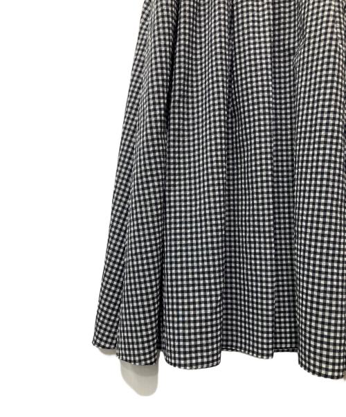 Rene（ルネ）Rene (ルネ) 半袖ワンピース ブラック×ホワイト サイズ:38の古着・服飾アイテム