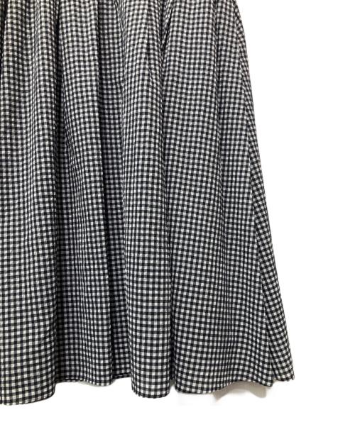 Rene（ルネ）Rene (ルネ) 半袖ワンピース ブラック×ホワイト サイズ:38の古着・服飾アイテム
