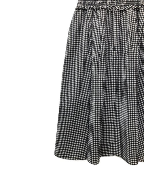 Rene（ルネ）Rene (ルネ) 半袖ワンピース ブラック×ホワイト サイズ:38の古着・服飾アイテム