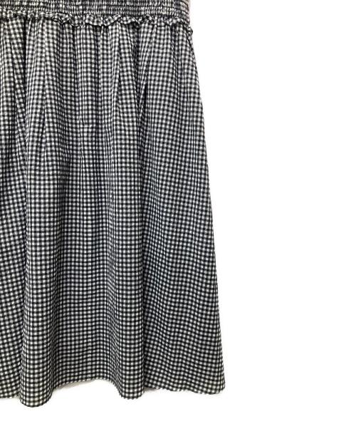 Rene（ルネ）Rene (ルネ) 半袖ワンピース ブラック×ホワイト サイズ:38の古着・服飾アイテム