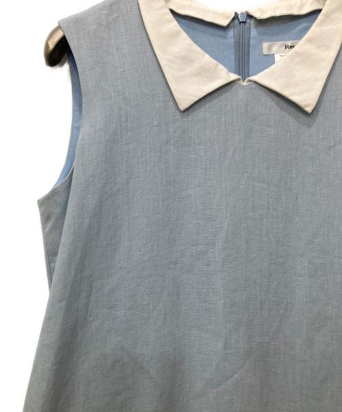 Rene（ルネ）Rene (ルネ) ノースリーブワンピース ブルー×ホワイト サイズ:38の古着・服飾アイテム