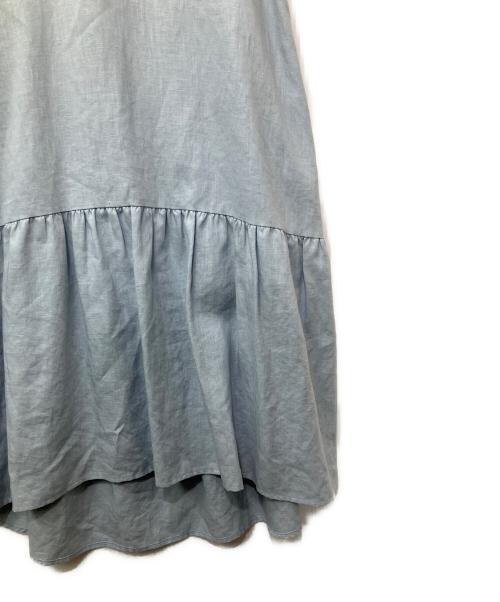 Rene（ルネ）Rene (ルネ) ノースリーブワンピース ブルー×ホワイト サイズ:38の古着・服飾アイテム