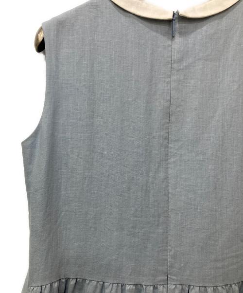 Rene（ルネ）Rene (ルネ) ノースリーブワンピース ブルー×ホワイト サイズ:38の古着・服飾アイテム