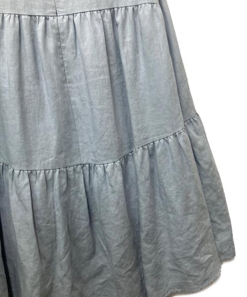 Rene（ルネ）Rene (ルネ) ノースリーブワンピース ブルー×ホワイト サイズ:38の古着・服飾アイテム