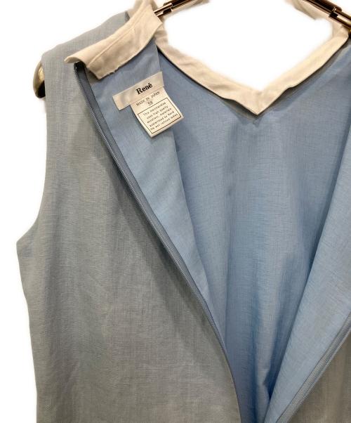 Rene（ルネ）Rene (ルネ) ノースリーブワンピース ブルー×ホワイト サイズ:38の古着・服飾アイテム
