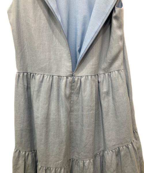 Rene（ルネ）Rene (ルネ) ノースリーブワンピース ブルー×ホワイト サイズ:38の古着・服飾アイテム