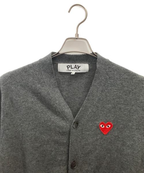PLAY COMME des GARCONS（プレイコムデギャルソン）PLAY COMME des GARCONS (プレイコムデギャルソン) カーディガン グレー サイズ:XLの古着・服飾アイテム
