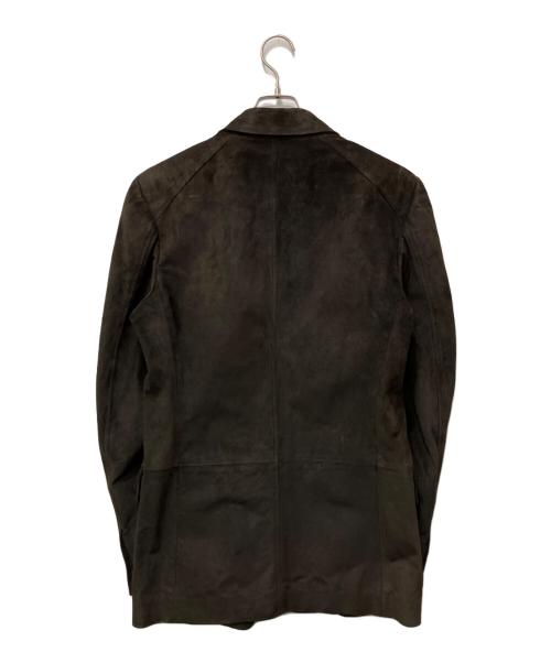 GUCCI（グッチ）GUCCI (グッチ) レザーテーラードジャケット ブラウン サイズ:48の古着・服飾アイテム