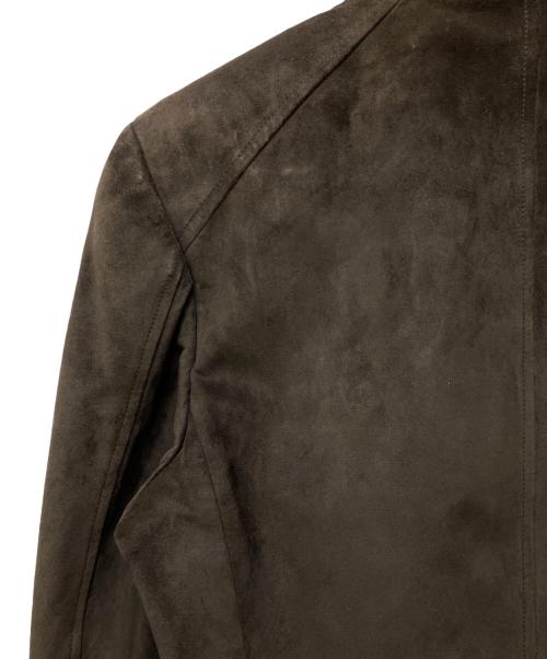 GUCCI（グッチ）GUCCI (グッチ) レザーテーラードジャケット ブラウン サイズ:48の古着・服飾アイテム