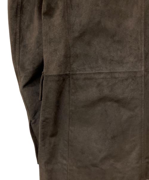 GUCCI（グッチ）GUCCI (グッチ) レザーテーラードジャケット ブラウン サイズ:48の古着・服飾アイテム