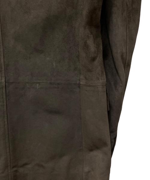 GUCCI（グッチ）GUCCI (グッチ) レザーテーラードジャケット ブラウン サイズ:48の古着・服飾アイテム