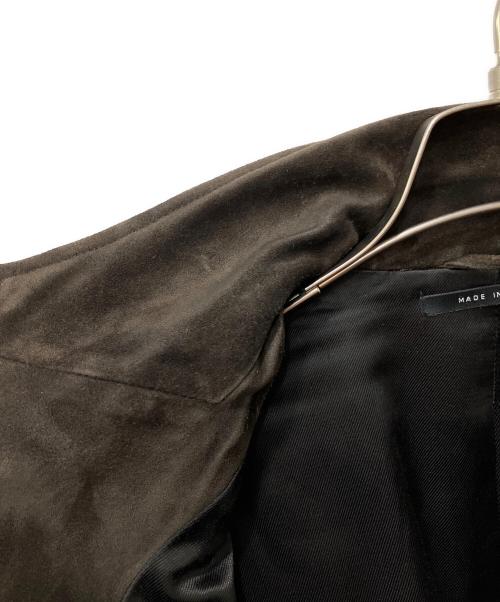 GUCCI（グッチ）GUCCI (グッチ) レザーテーラードジャケット ブラウン サイズ:48の古着・服飾アイテム