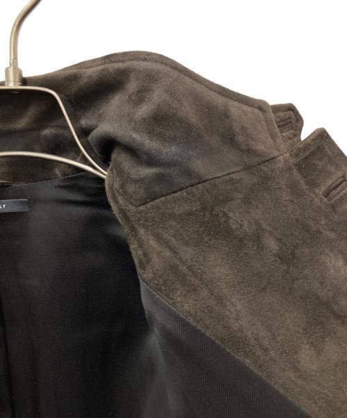 GUCCI（グッチ）GUCCI (グッチ) レザーテーラードジャケット ブラウン サイズ:48の古着・服飾アイテム