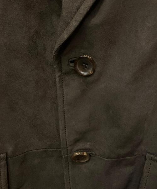GUCCI（グッチ）GUCCI (グッチ) レザーテーラードジャケット ブラウン サイズ:48の古着・服飾アイテム