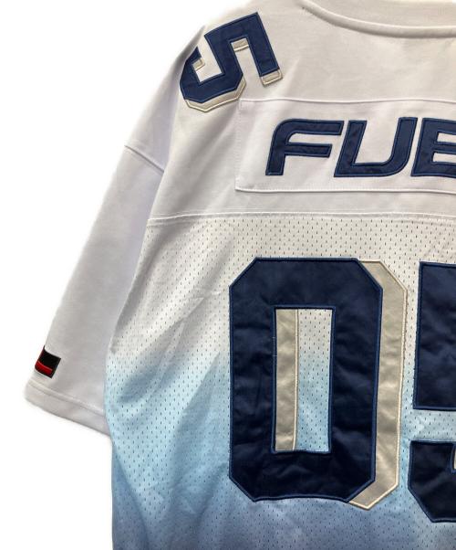 FUBU（フブ）FUBU (フブ) ゲームシャツ ホワイト×ネイビー サイズ:XLの古着・服飾アイテム