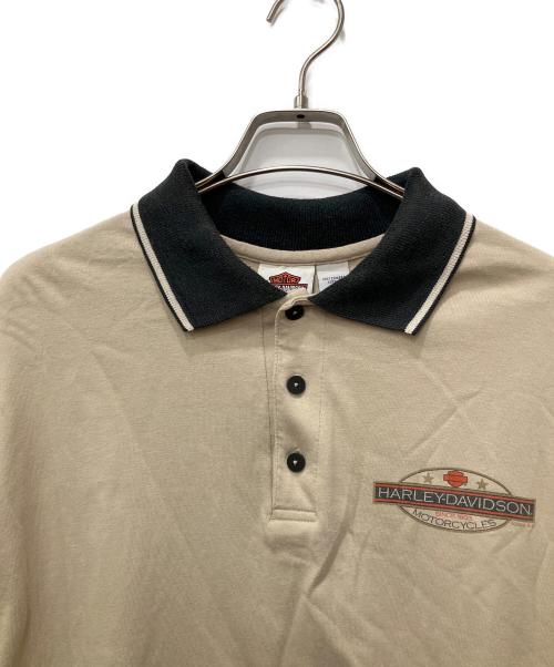 HARLEY-DAVIDSON（ハーレーダビッドソン）HARLEY-DAVIDSON (ハーレーダビッドソン) ポロシャツ ベージュ サイズ:XLの古着・服飾アイテム
