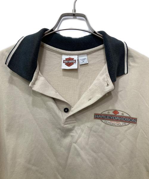 HARLEY-DAVIDSON（ハーレーダビッドソン）HARLEY-DAVIDSON (ハーレーダビッドソン) ポロシャツ ベージュ サイズ:XLの古着・服飾アイテム