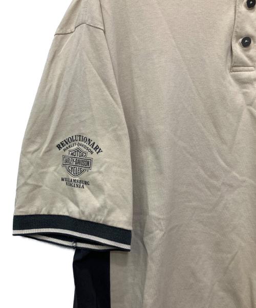 HARLEY-DAVIDSON（ハーレーダビッドソン）HARLEY-DAVIDSON (ハーレーダビッドソン) ポロシャツ ベージュ サイズ:XLの古着・服飾アイテム