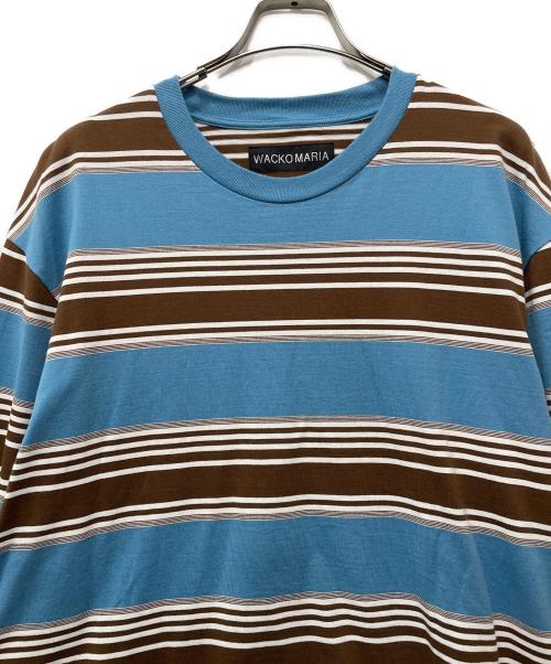 WACKO MARIA（ワコマリア）WACKO MARIA (ワコマリア) 長袖カットソー ブルー×ブラウン サイズ:XLの古着・服飾アイテム