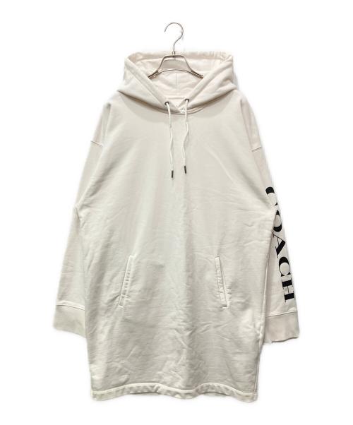 COACH（コーチ）COACH (コーチ) エッセンシャルフーディードレス ホワイト サイズ:Mの古着・服飾アイテム
