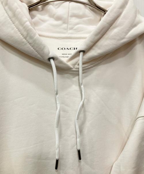 COACH（コーチ）COACH (コーチ) エッセンシャルフーディードレス ホワイト サイズ:Mの古着・服飾アイテム