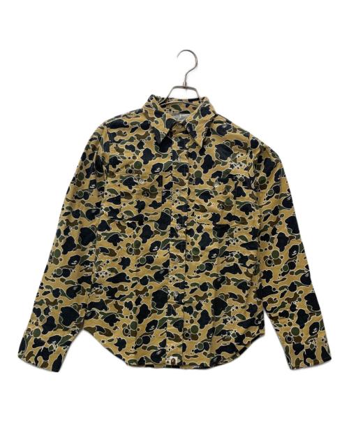 A BATHING APE（アベイシングエイプ）A BATHING APE (アベイシングエイプ) 長袖シャツ ベージュ×ブラック サイズ:XSの古着・服飾アイテム