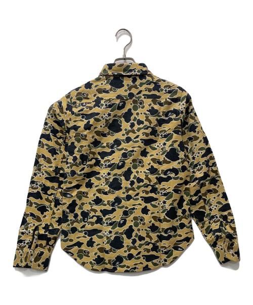 A BATHING APE（アベイシングエイプ）A BATHING APE (アベイシングエイプ) 長袖シャツ ベージュ×ブラック サイズ:XSの古着・服飾アイテム