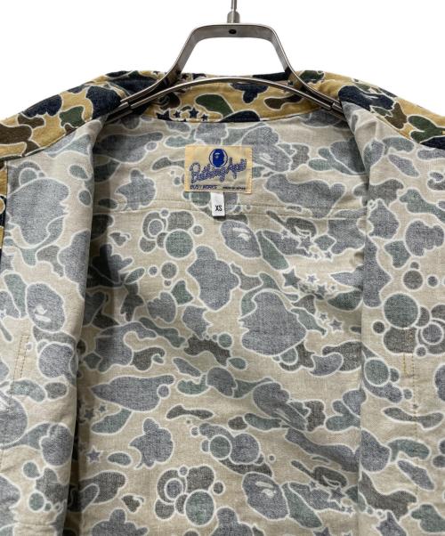 A BATHING APE（アベイシングエイプ）A BATHING APE (アベイシングエイプ) 長袖シャツ ベージュ×ブラック サイズ:XSの古着・服飾アイテム