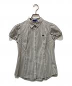 BURBERRY BLUE LABELバーバリー ブルー レーベル）の古着「半袖シャツ」｜グレー×ブラック