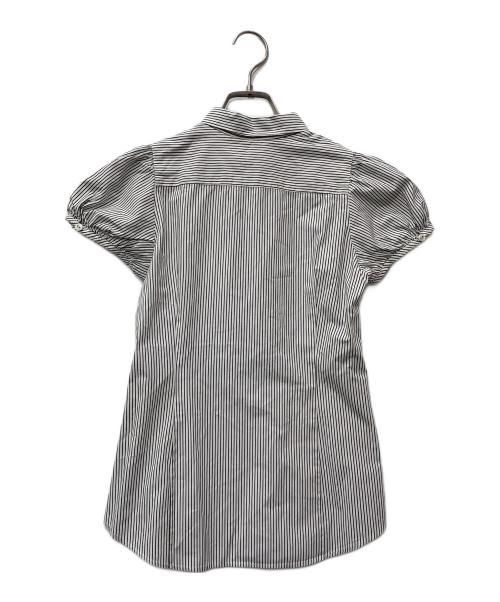 BURBERRY BLUE LABEL（バーバリー ブルー レーベル）BURBERRY BLUE LABEL (バーバリー ブルー レーベル) 半袖シャツ グレー×ブラック サイズ:38の古着・服飾アイテム