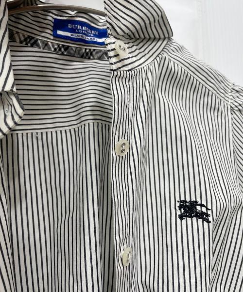 BURBERRY BLUE LABEL（バーバリー ブルー レーベル）BURBERRY BLUE LABEL (バーバリー ブルー レーベル) 半袖シャツ グレー×ブラック サイズ:38の古着・服飾アイテム