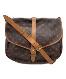 LOUIS VUITTON（ルイ ヴィトン）の古着「モノグラム　ソミュール35ショルダーバッグ」｜ブラウン