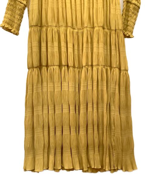 Ameri（アメリ）AMERI (アメリ) SHIRRING PLEATS DRESS イエロー サイズ:Mの古着・服飾アイテム