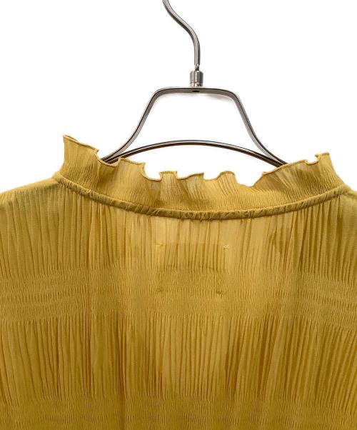 Ameri（アメリ）AMERI (アメリ) SHIRRING PLEATS DRESS イエロー サイズ:Mの古着・服飾アイテム