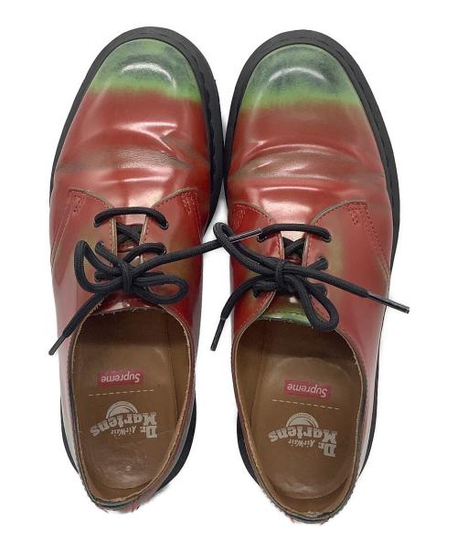 Dr.Martens（ドクターマーチン）Dr.Martens (ドクターマーチン) Supreme (シュプリーム) 1461 3 Eye Shoe レッド×グリーン×ネイビー サイズ:UK8の古着・服飾アイテム